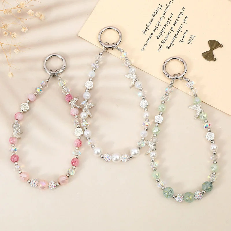 Wristlet Pastel Beaded Phone Charm