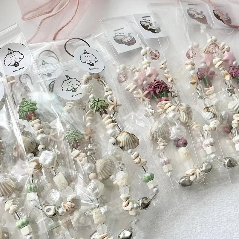 Seashells Beaded Phone Charm