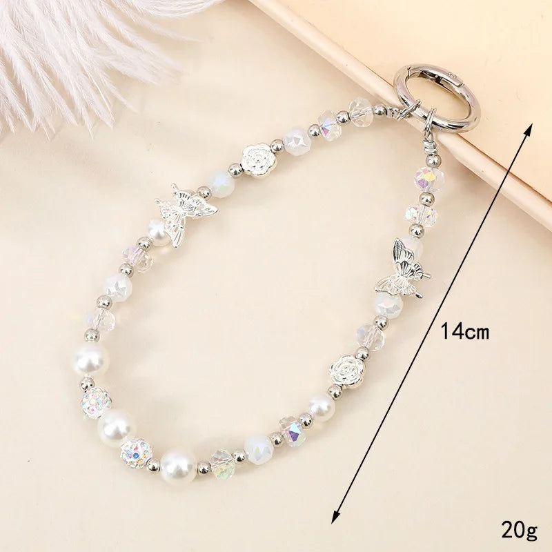 Wristlet Pastel Beaded Phone Charm