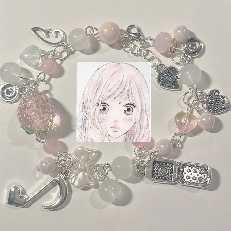 Strawberry Note Phone Charm