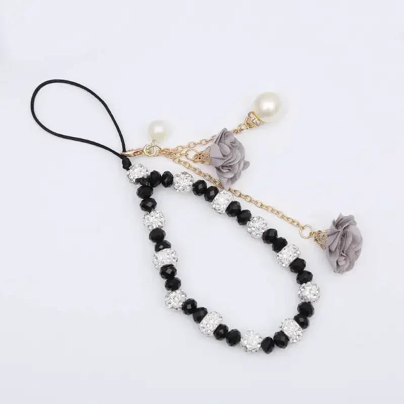 Fashion Pendant Crystal Flower Bracelet Phone Charm