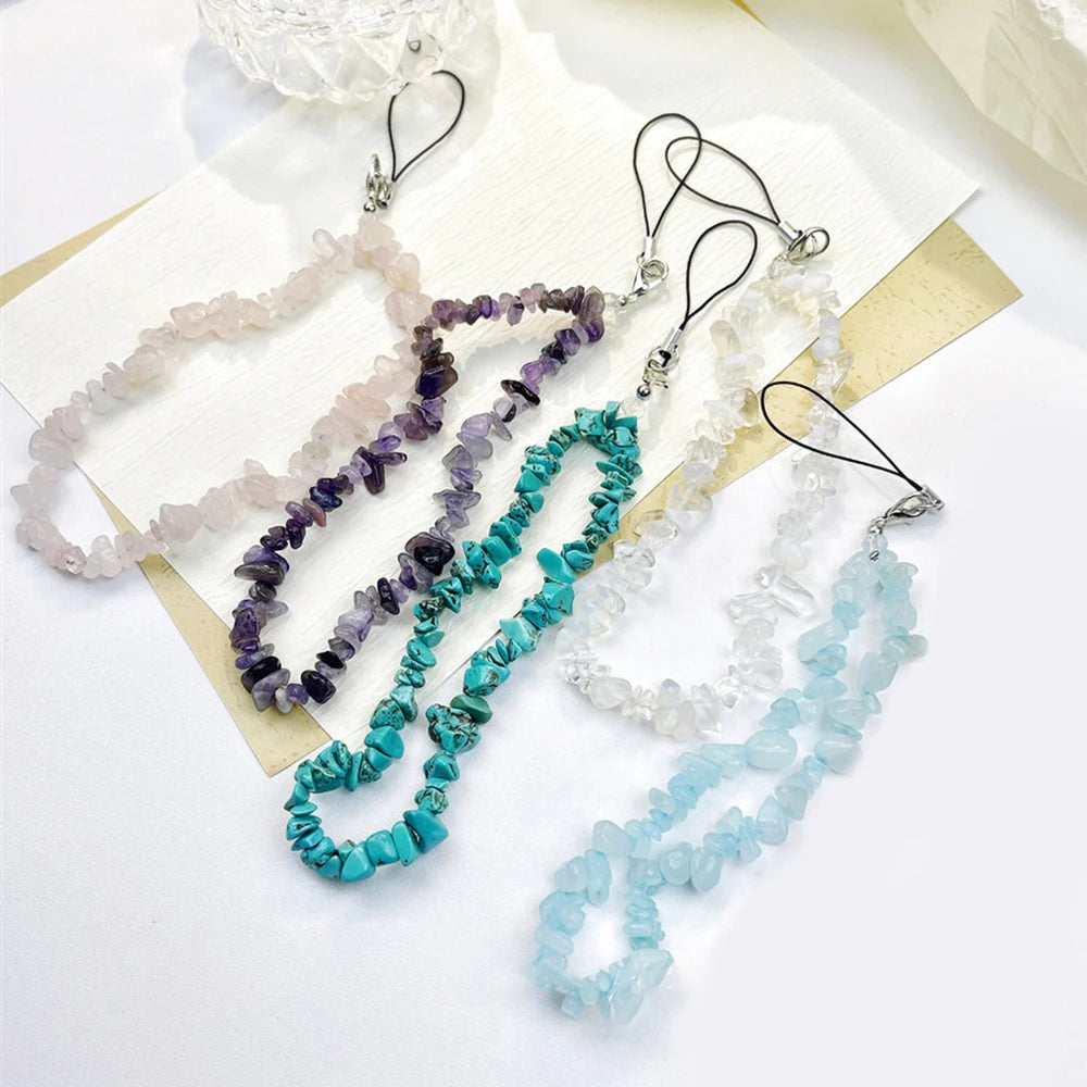 Moonstone Crystal Handmade Natural Stone Beaded Phone Charms