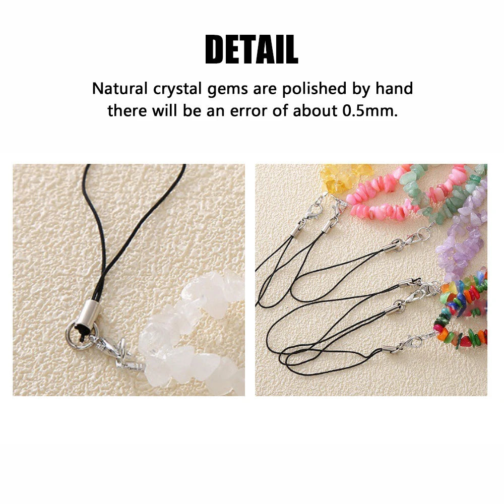 Moonstone Crystal Handmade Natural Stone Beaded Phone Charms