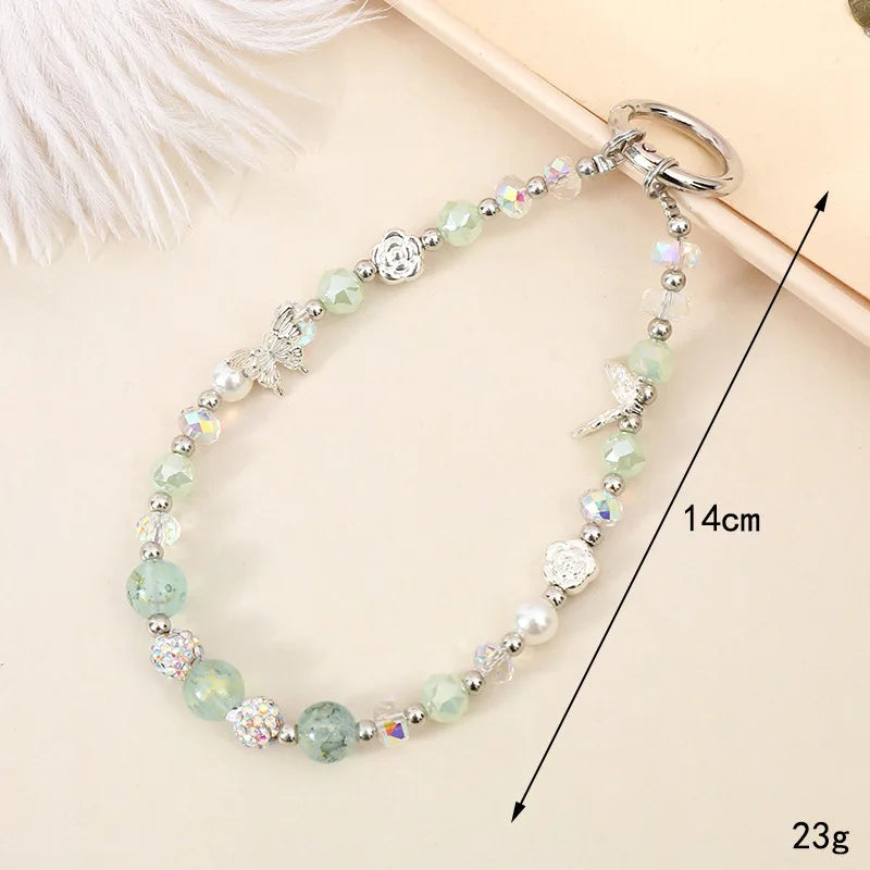Wristlet Pastel Beaded Phone Charm