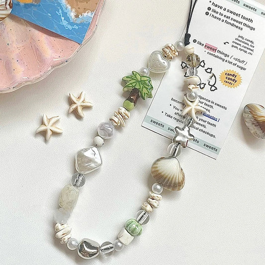 Seashells Beaded Phone Charm