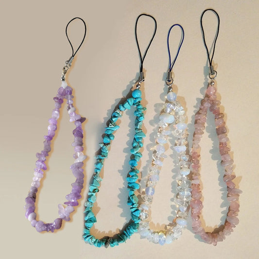 Moonstone Crystal Handmade Natural Stone Beaded Phone Charms