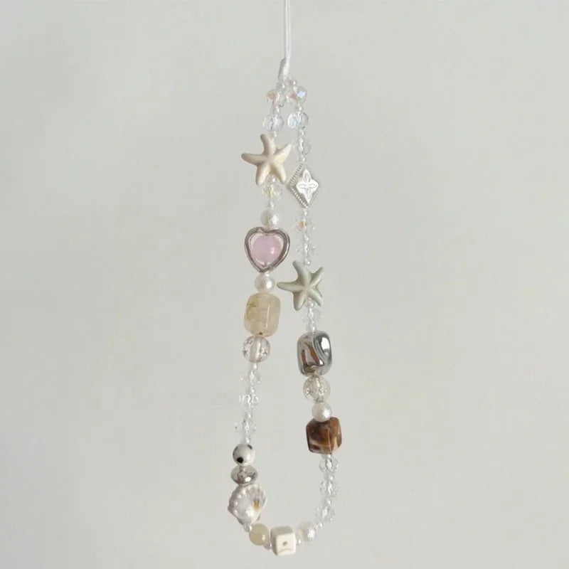 Star Pearl Beaded Phone Charms